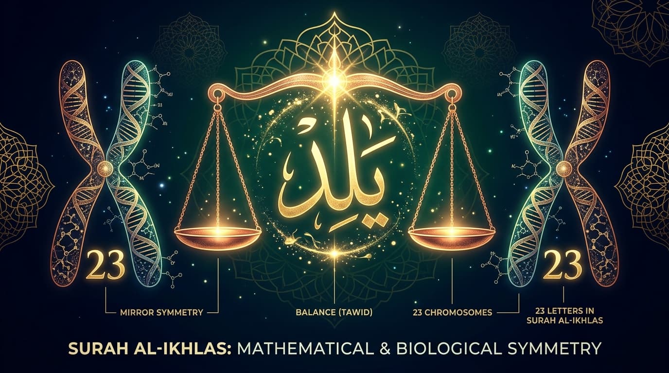 The Quadruple Symmetries of Surah Al-Ikhlas: Chromosomes, Gematria, and the Mathematics of Tawheed The Quadruple Symmetries of Surah Al-Ikhlas: Chromosomes, Gematria, and the Mathematics of Tawheed